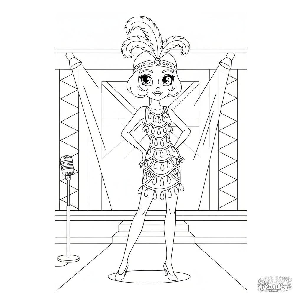 1920er-Flapper-Kleid auf dem Laufsteg