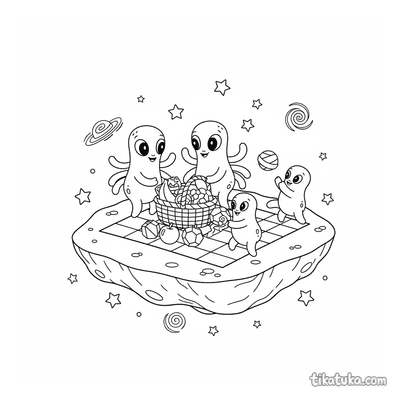 Alien-Familienpicknick