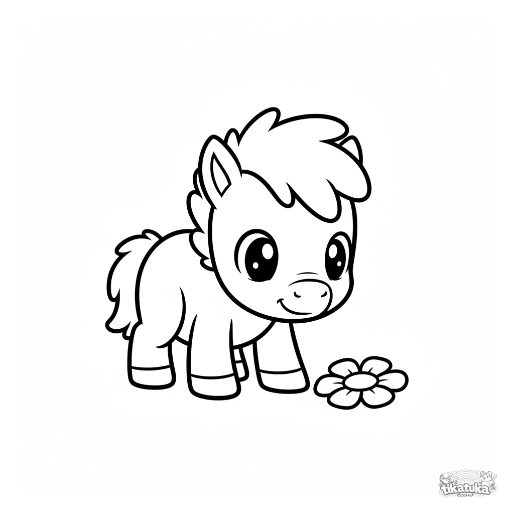 Kleines Ponys erster Knicks