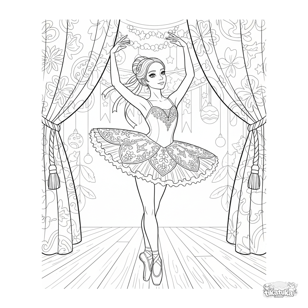 Ballerina an der Festbühne