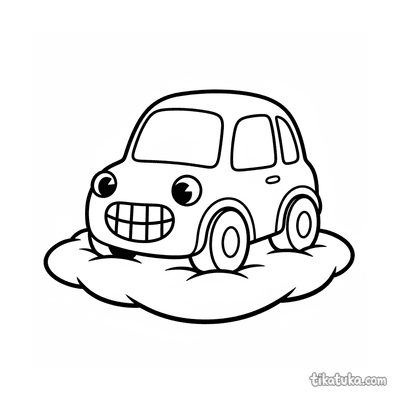 Einfaches Auto auf Kissen
