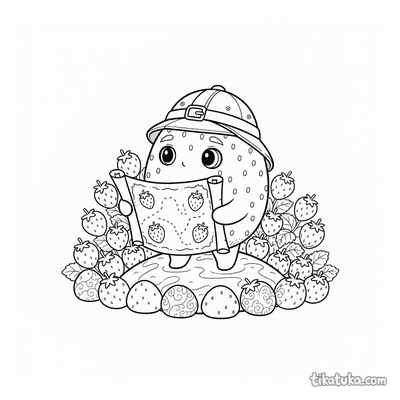 Mochi-Entdecker mit einer Karte