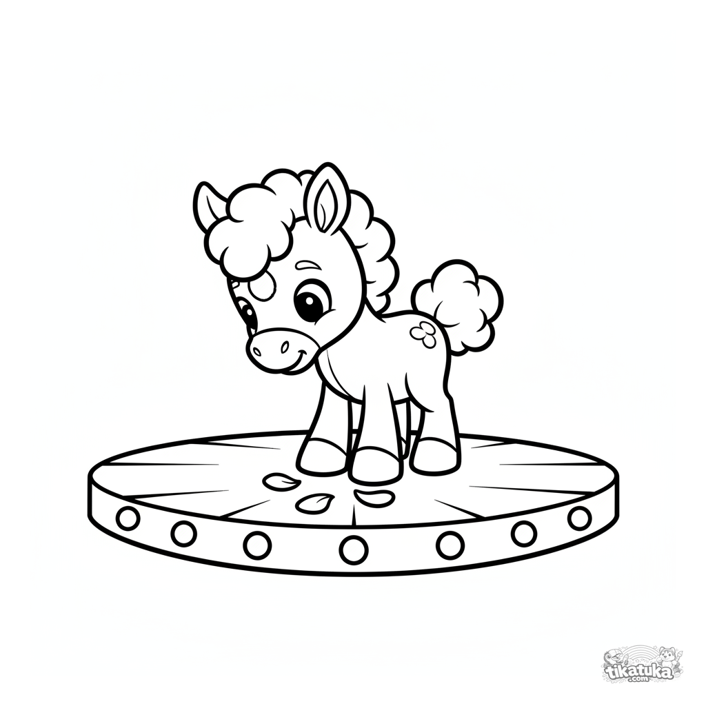 Fohlen Verbeugt sich auf der Bühne