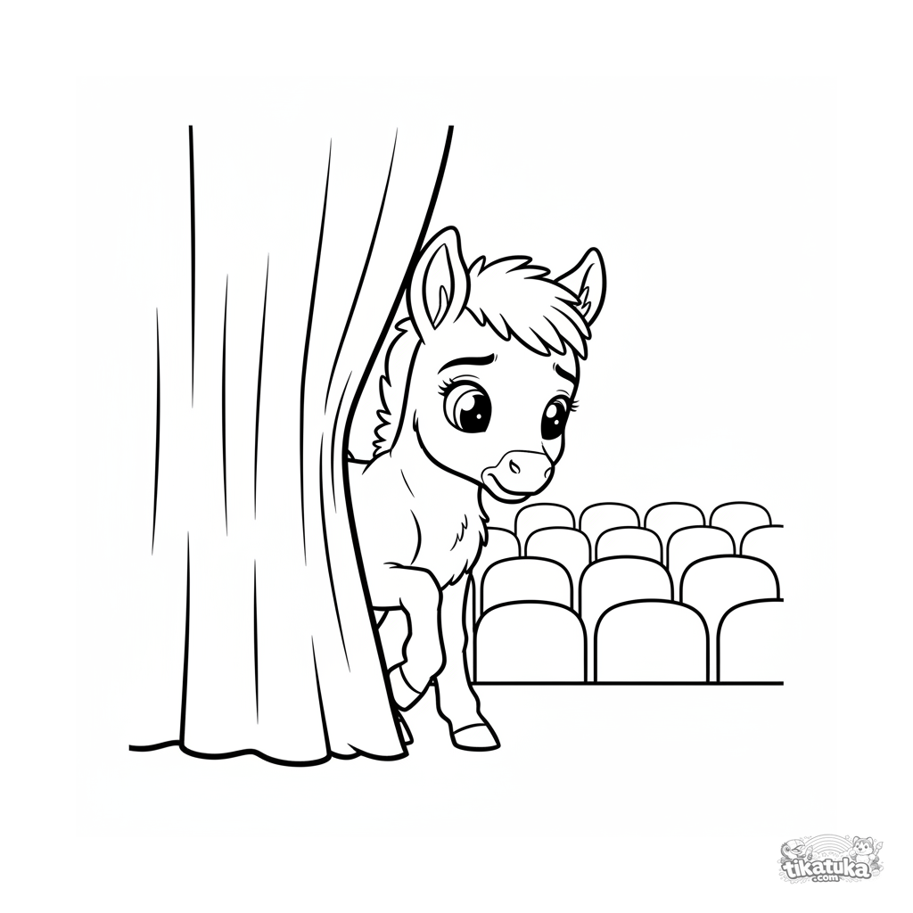 Fohlen Bühnen-Debüt hinter Vorhang