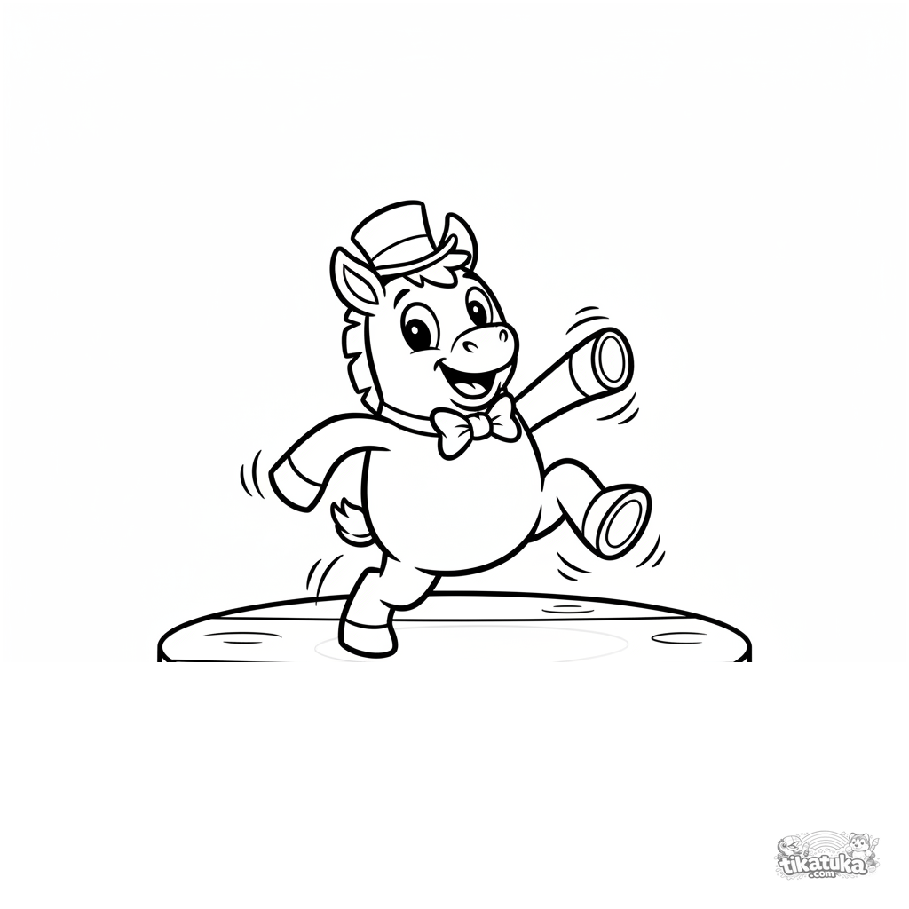 Fohlen Stepptänzer auf der Bühne