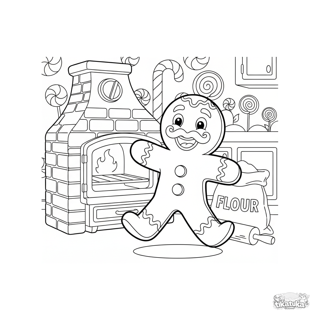 Lebkuchenmann in Süßigkeitenküche