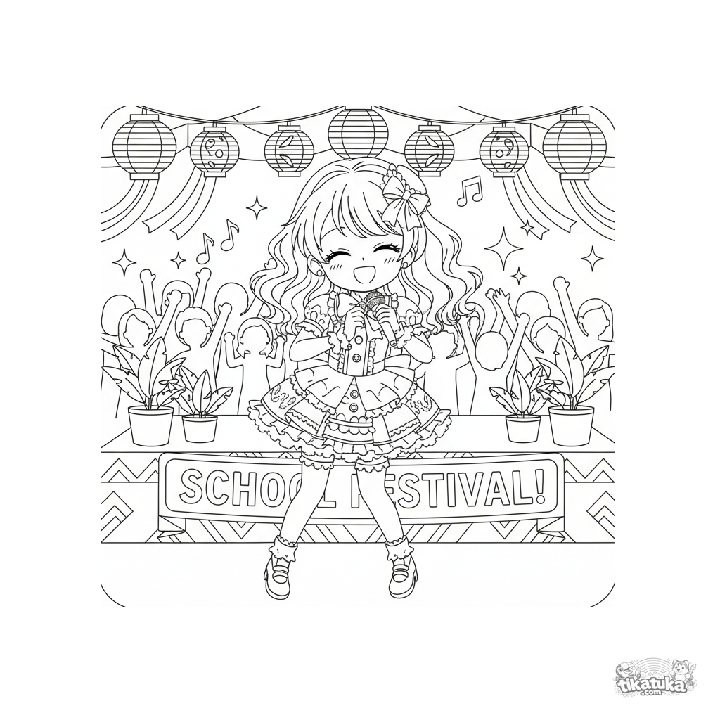 Idol-Sängerin tritt auf der Schulbühne auf