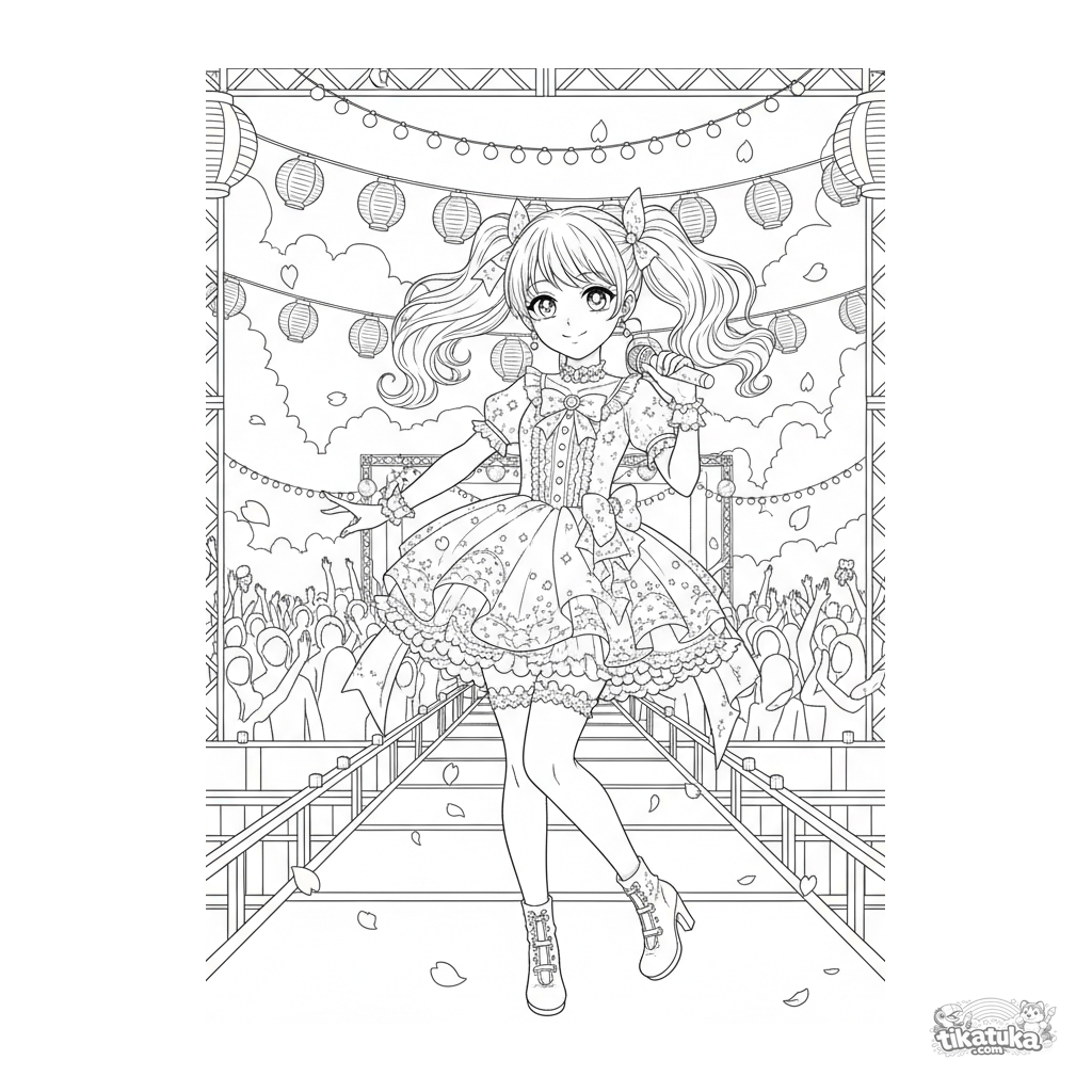 Idol-Sängerin auf der Festivalbühne