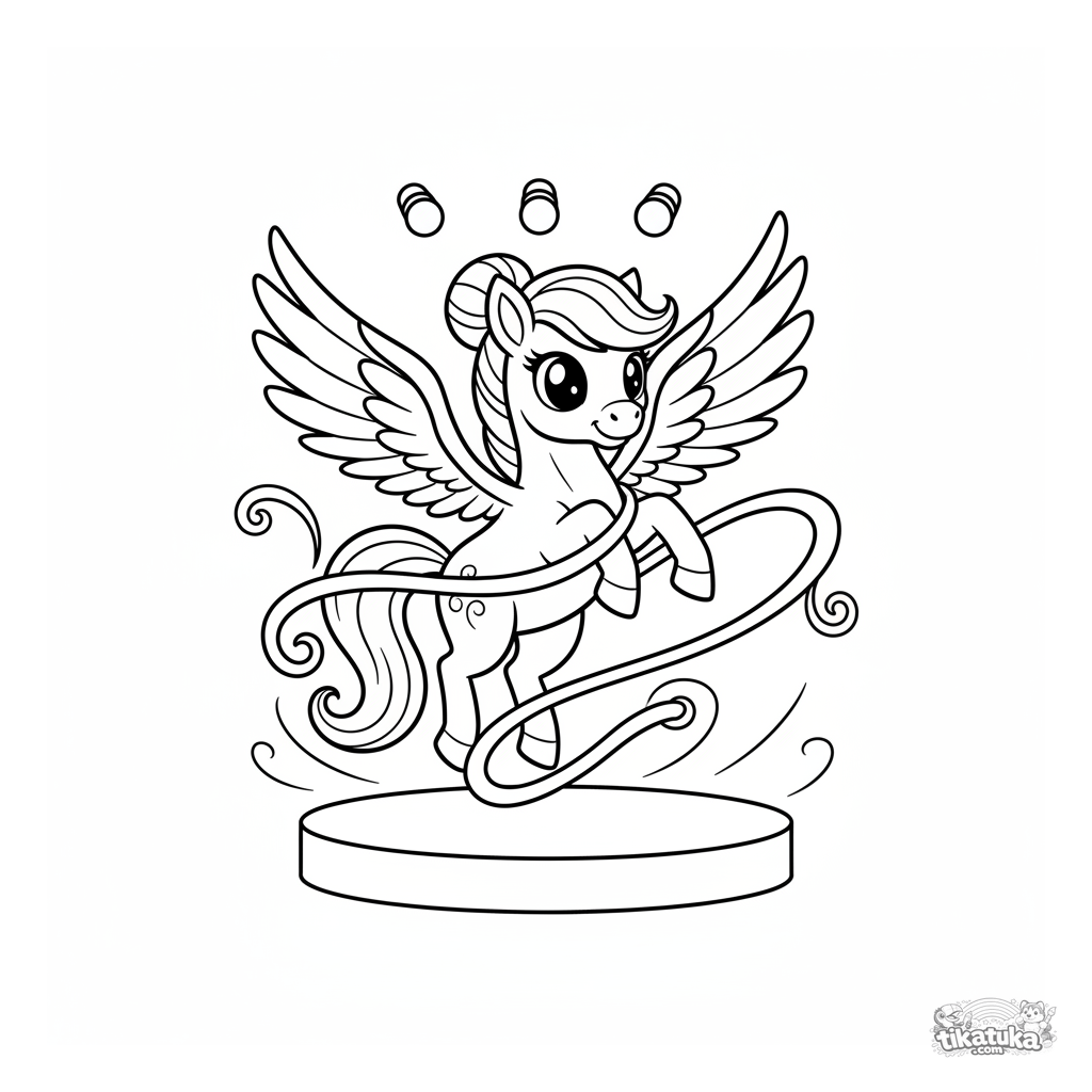 Pegasus-Akrobat mit Band