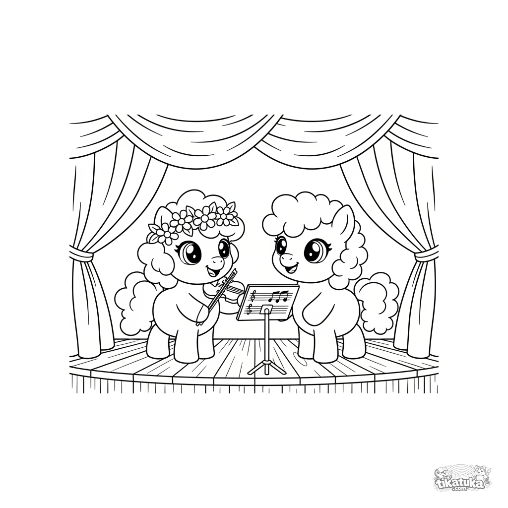 Pony-Duett auf der Bühne