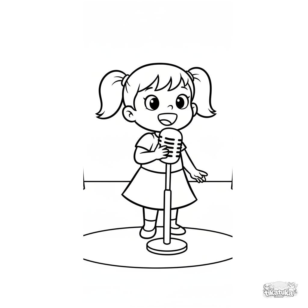 Sängerin am Mikrofon