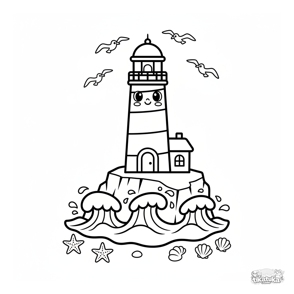 Leuchtturm an der steinigen Klippe