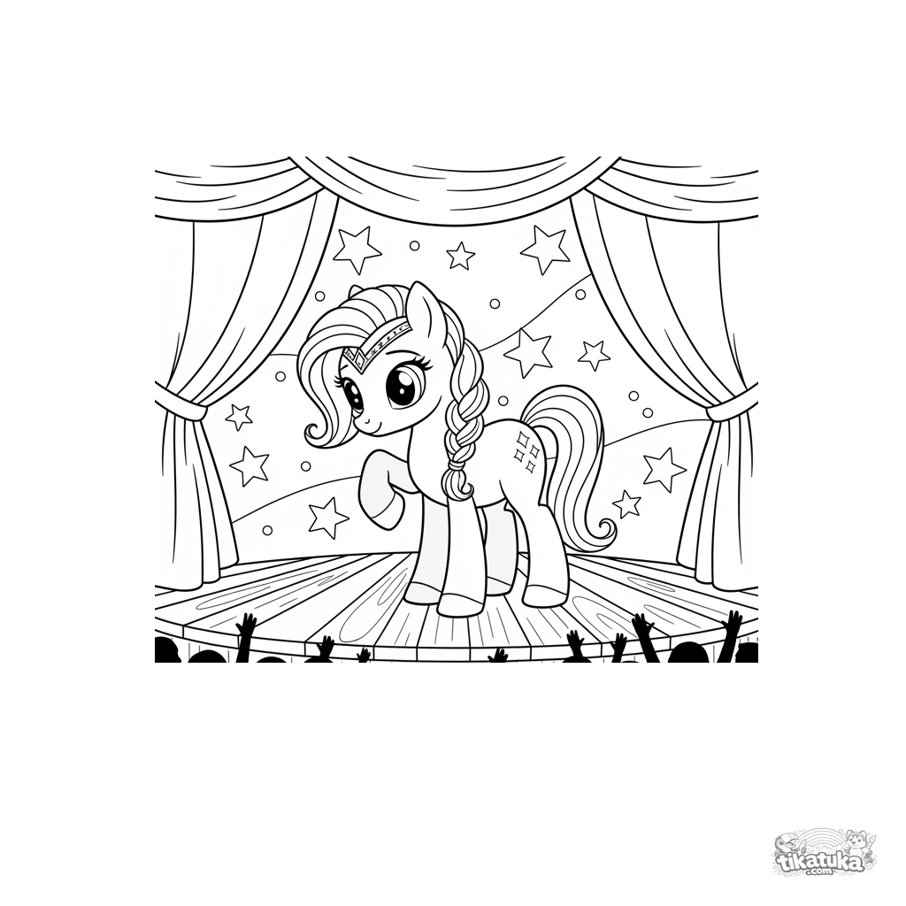 Show-Pony auf der Bühne