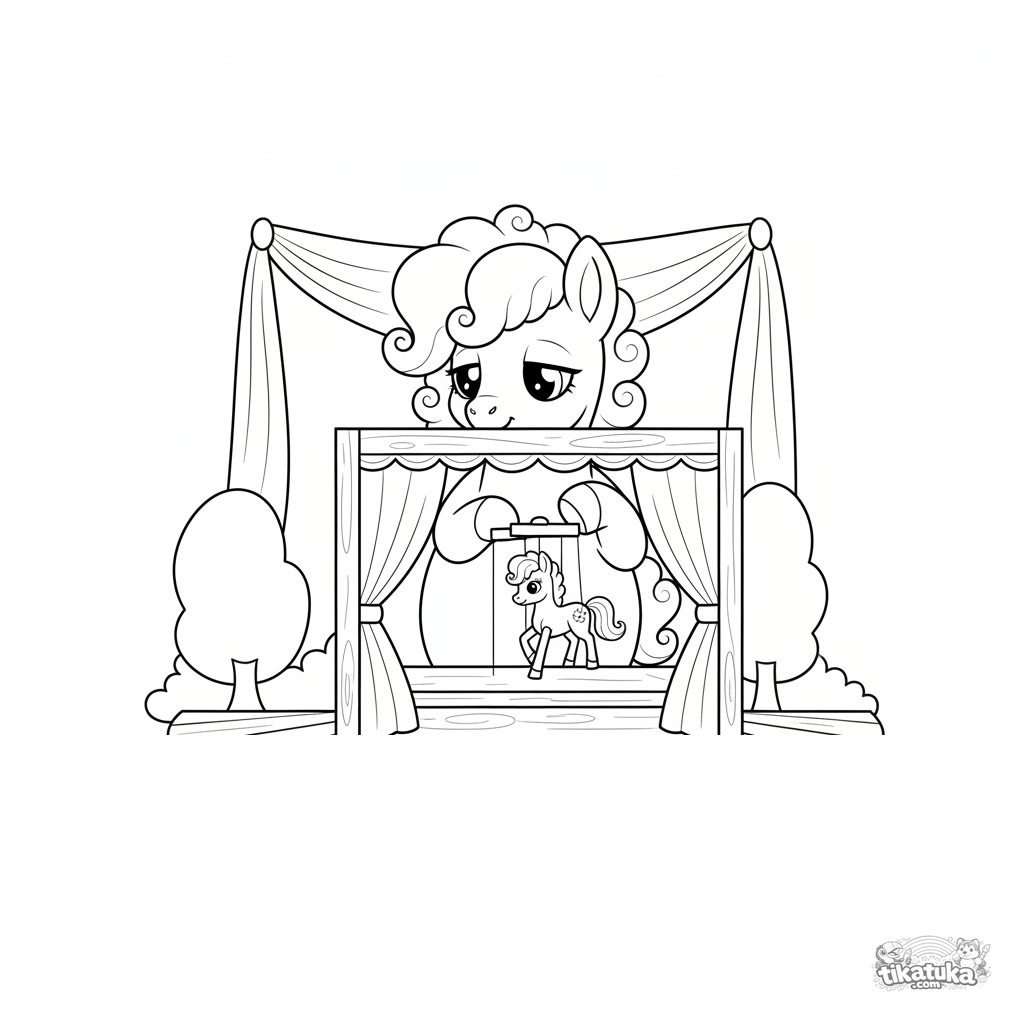 Schüchterner Pony-Puppenspieler