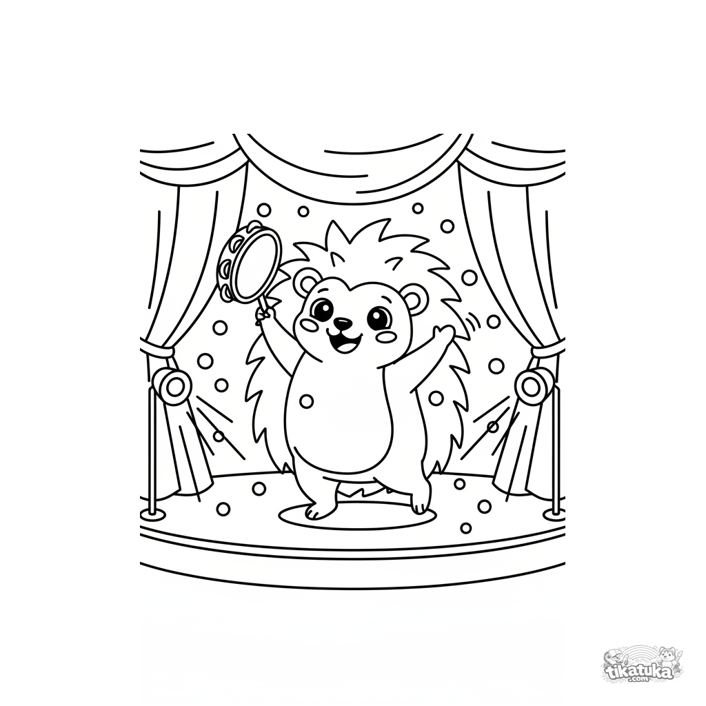 Igel tanzt auf Konzertbühne