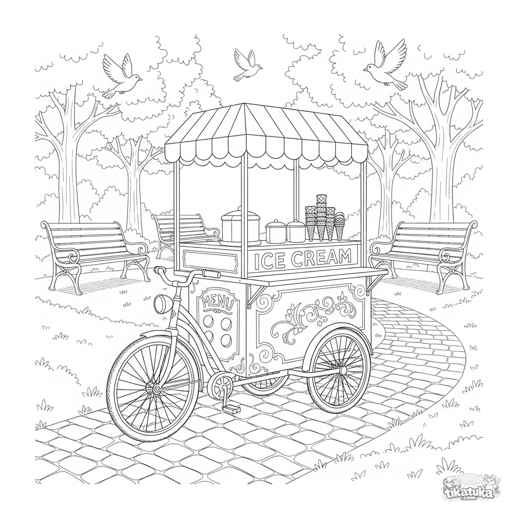 Vintage Eiscreme-Dreirad