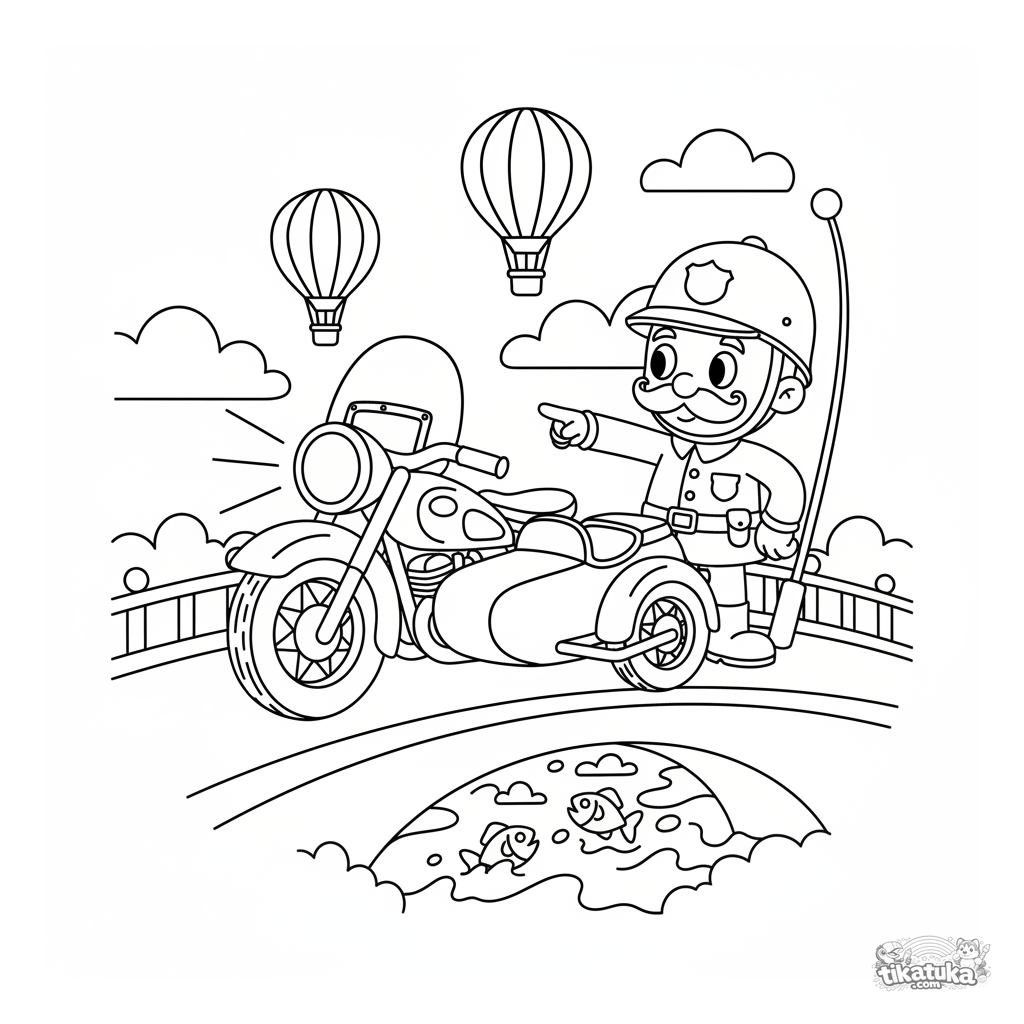 Vintage-Polizeimotorrad